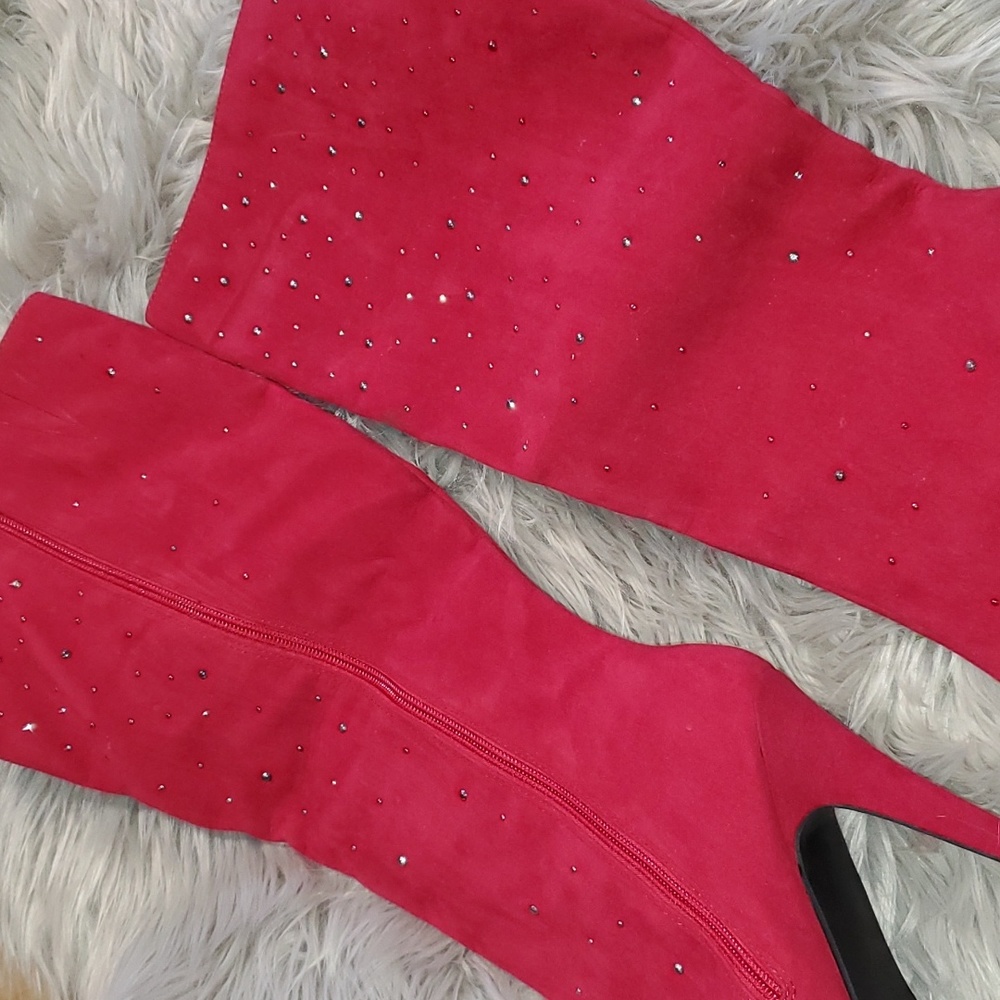 🆕️ Wild Rose Red Platform Boots Size 11 - Picture 3 of 5